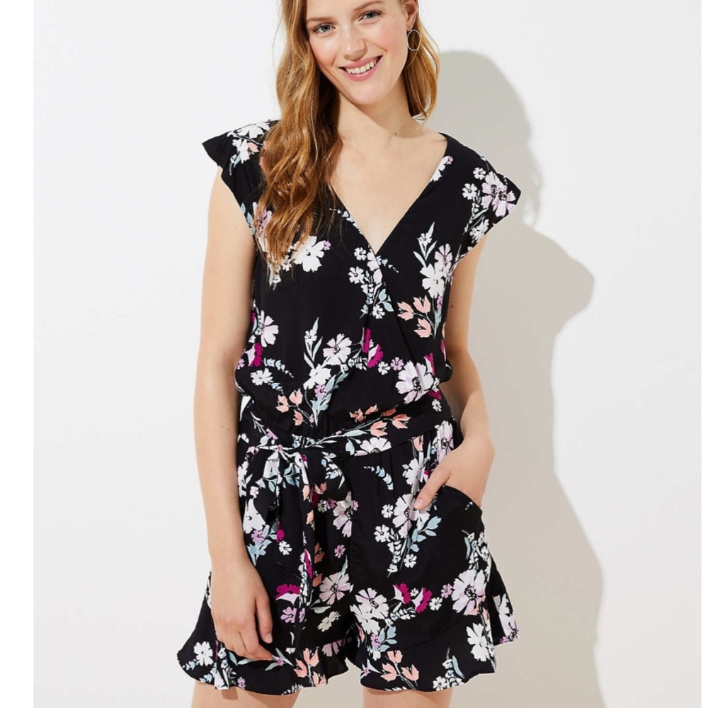 Loft Ruffle Wrap Romper